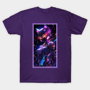 Anime Cute Cat Girl | Sci-Fi Manga Girl Anime Art T-Shirt